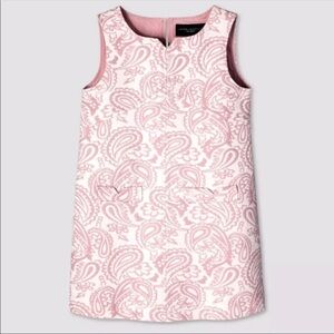 Victoria Beckham Blush Floral Jacquard Shift Dress size XS NEW